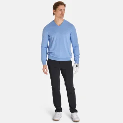 Callaway Tröjor Herr-Ls V-Neck Merino Chambray Htr