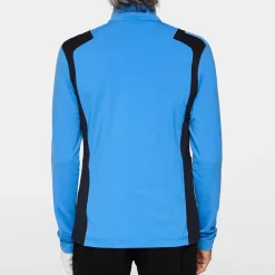J.Lindeberg Tröjor Herr-Lukas Quarter Zip Mid Layer Sonic-Blue