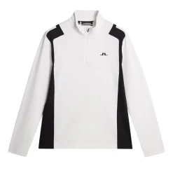 J.Lindeberg Tröjor Herr-Lukas Quarter Zip Mid Layer Vit White