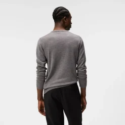 J.Lindeberg Tröjor Herr-Lyle Merino Crew Neck Sweater Grey-Melange