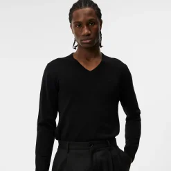 J.Lindeberg Tröjor Herr-Lymann Merino V-Neck Sweater Svart Black