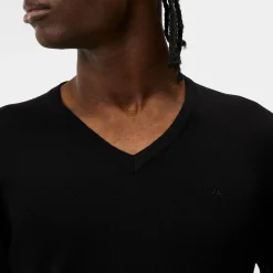 J.Lindeberg Tröjor Herr-Lymann Merino V-Neck Sweater Svart Black