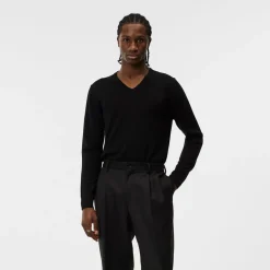 J.Lindeberg Tröjor Herr-Lymann Merino V-Neck Sweater Svart Black