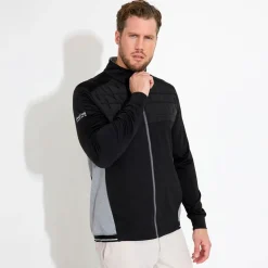 Abacus Tröjor Herr-M Birkdale Midlayer Svart 600-Black