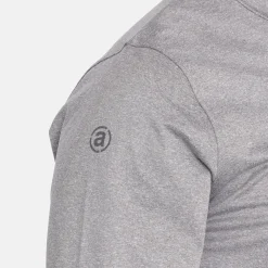 Abacus Tröjor Herr-M Budock Midlayer Grå 702-Lt.Greymelange