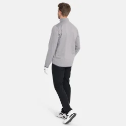 Abacus Tröjor Herr-M Budock Midlayer Grå 702-Lt.Greymelange