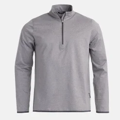 Abacus Tröjor Herr-M Budock Midlayer Grå 702-Lt.Greymelange