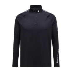 Peak Performance Tröjor Herr-M Half Zip Baselayer Black-Motion Grey-