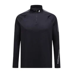 Peak Performance Tröjor Herr-M Half Zip Baselayer Black-Motion Grey-