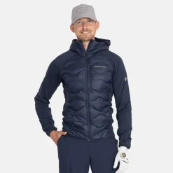 Peak Performance Jackor Herr-M Helium Down Hybrid Hood Blue-Shadow