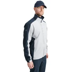 Abacus Regnjackor Herr-M Links Stretch Rainjacket Grå 373-Navy-Lt.Grey