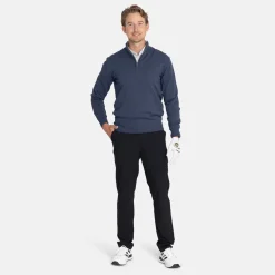 Abacus Tröjor Herr-M Louth Knitted Windstopper 305-Navymelange