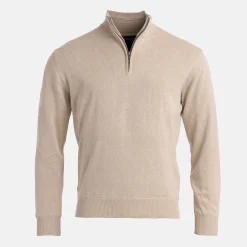 Abacus Tröjor Herr-M Louth Knitted Windstopper 151-Sandmelange