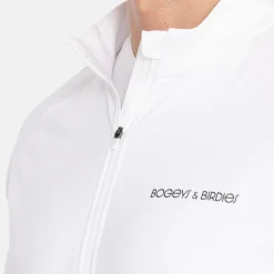 Bogeys & Birdies Tröjor Herr-M Mid Layer LS Full-Zip Vit White