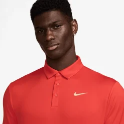 Nike Pikétröjor Herr-M Nk Df Tour Solid Polo Habanero Red-Muslin