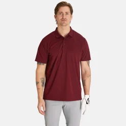 Abacus Pikétröjor Herr-M Prestwick Recycled Röd 411-Cranberry