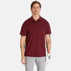 Abacus Pikétröjor Herr-M Prestwick Recycled Röd 411-Cranberry