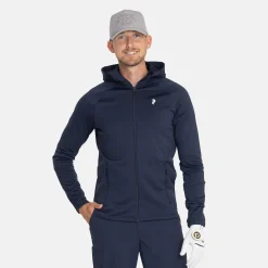 Peak Performance Tröjor Herr-M Rider Essentials Zip Hood Blue Shadow-Blue Shadow-