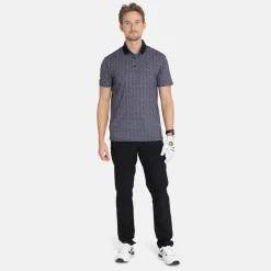 Bogeys & Birdies Pikétröjor Herr-M Tech Pique Micro AOP Svart Black