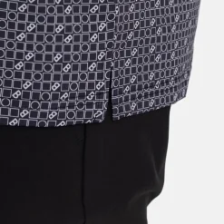 Bogeys & Birdies Pikétröjor Herr-M Tech Pique Micro AOP Svart Black