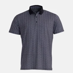 Bogeys & Birdies Pikétröjor Herr-M Tech Pique Micro AOP Svart Black