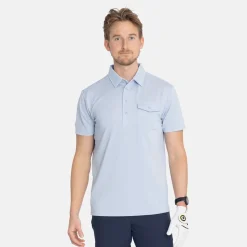 Bogeys & Birdies Pikétröjor Herr-M Tech Pocket Polo 2.0 Chambray Blue