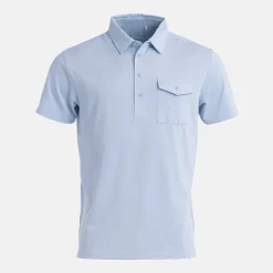 Bogeys & Birdies Pikétröjor Herr-M Tech Pocket Polo 2.0 Chambray Blue