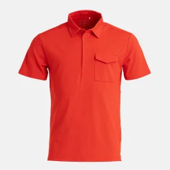 Bogeys & Birdies Pikétröjor Herr-M Tech Pocket Polo 2.0 Fiery Red