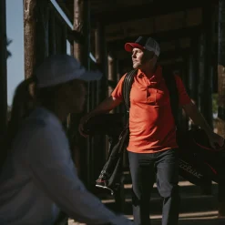 Bogeys & Birdies Pikétröjor Herr-M Tech Pocket Polo 2.0 Fiery Red