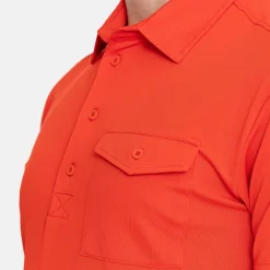 Bogeys & Birdies Pikétröjor Herr-M Tech Pocket Polo 2.0 Fiery Red