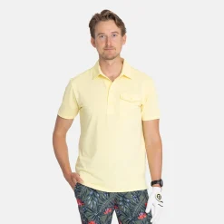 Bogeys & Birdies Pikétröjor Herr-M Tech Pocket Polo 2.0 Lemonade Yellow