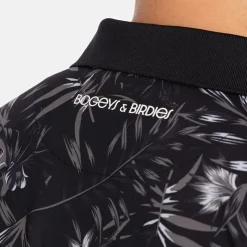 Bogeys & Birdies Pikétröjor Herr-M Tech TM Flowerprint Svart Grå Black/Grey