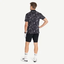 Bogeys & Birdies Pikétröjor Herr-M Tech TM Flowerprint Svart Grå Black/Grey