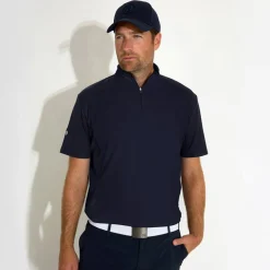 Abacus Pikétröjor Herr-M Turnberry Vit 193-White-Navy