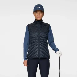 J.Lindeberg Västar Dam-Madde Quilt Hybrid Vest Blå JL Navy