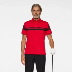 J.Lindeberg Pikétröjor Herr-Mads Polo Barbados-Cherry