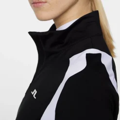 J.Lindeberg Tröjor Dam-Mae Quarter Zip Mid Layer Svart Black