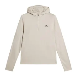 J.Lindeberg Tröjor Herr-Mario Quarter Zip Hood Moonbeam