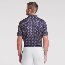 Puma Pikétröjor Herr-Mattr Paradise - Lc Deep-Navy-Sunny-Yellow