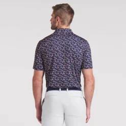 Puma Pikétröjor Herr-Mattr Paradise - Lc Deep-Navy-Sunny-Yellow