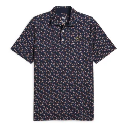 Puma Pikétröjor Herr-Mattr Paradise - Lc Deep-Navy-Sunny-Yellow