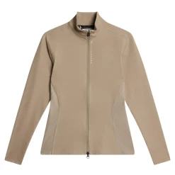 J.Lindeberg Tröjor Dam-Mel Zip Mid Layer Vintage-Khaki