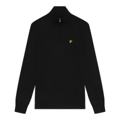 Lyle & Scott Tröjor Herr-Merino Blend Quarter Zip Svart Jet Black (Z865)
