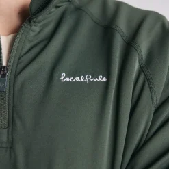Local Rule Tröjor Herr-Midlayer Q-Zip Deep Forrest Green