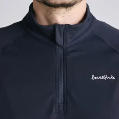 Local Rule Tröjor Herr-Midlayer Q-Zip Blå Dark Navy