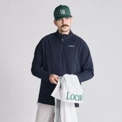 Local Rule Tröjor Herr-Midlayer Q-Zip Blå Dark Navy