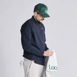 Local Rule Tröjor Herr-Midlayer Q-Zip Blå Dark Navy