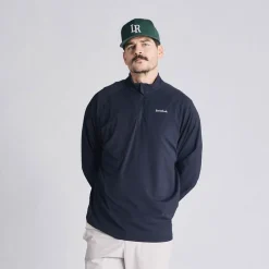 Local Rule Tröjor Herr-Midlayer Q-Zip Blå Dark Navy