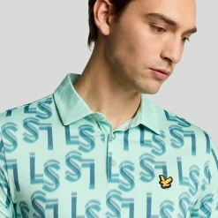 Lyle & Scott Pikétröjor Herr-Monogram Printed Polo Shoreline (X518)