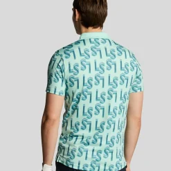 Lyle & Scott Pikétröjor Herr-Monogram Printed Polo Shoreline (X518)